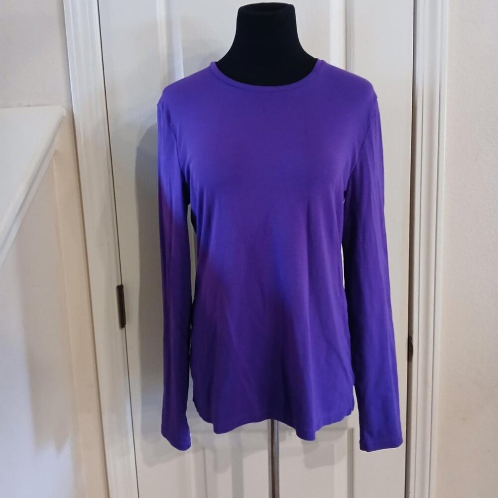 Lauren Ralph Lauren purple long sleeve top size XL